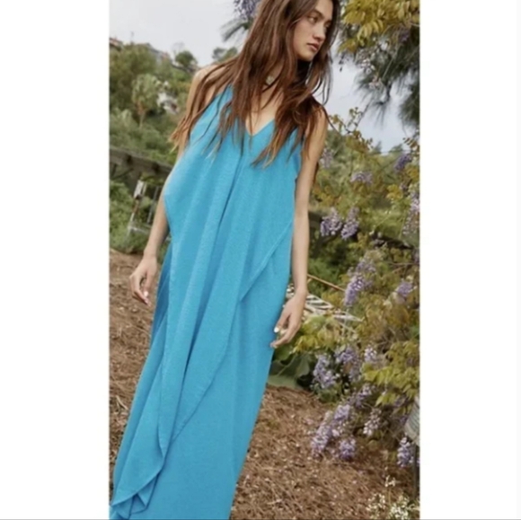 **1 Large Left**Free People Positano Draped Maxi Dress - Picture 15 of 16